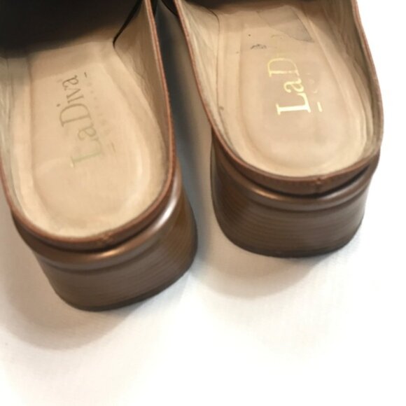 La Diva square toe mules Sz 11 - Picture 5 of 8
